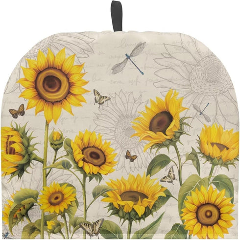 Sunflower Tea Cozy for Teapot, Insulated Dragonfly Tea Cosy, Butterfly Tea Cozies, Kettle Quilt for Hotel Tea Party
