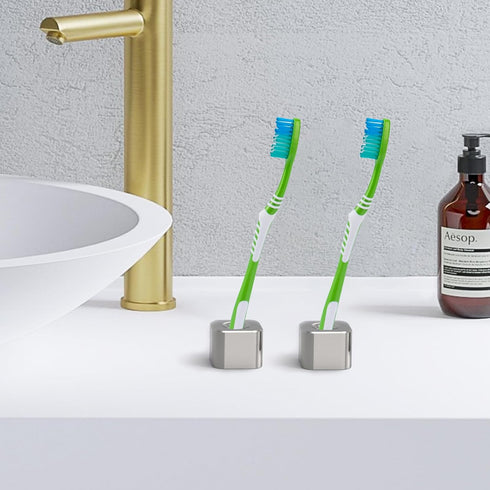Linkidea Countertops (2PCS Toothbrush Holder, Mini Aluminum Single Holder Stand for Pen, Pencil, Shaver, Razor