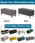 CRFATOP Jacquard Ottoman Stool Cover Stretch Folding Storage Footstool Bench Slipcovers Upholstered Foot Chest Chair