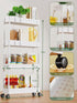 5.1" 4 LEHOM Slim Storage Cart - Tiers Bathroom Organizer Mobile Shelving Unit Storage Rolling Utility Cart Slide Out