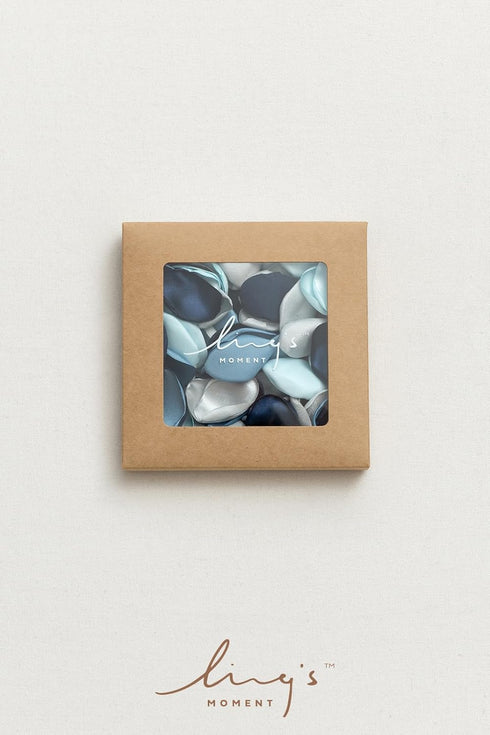 Ling's Moment Rose Petals, Silk Flower Petals for Wedding, Aisle, Centerpiece Décor, Dusty Blue Navy, 200pcs