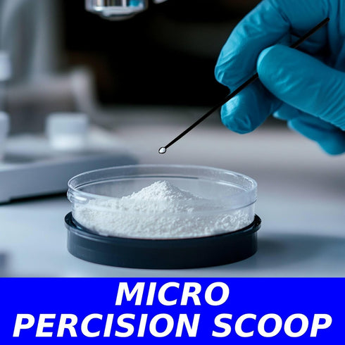 Micro Scoops 5mg to 10mg, 25 Count Plastic Milligram Measuring Spoons for Powder, BPA-Free, Long Handled