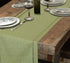 Grelucgo Handcrafted Solid Color Dining Table Runner - Double-Hemstitched (Sage Green, 14 x 72)