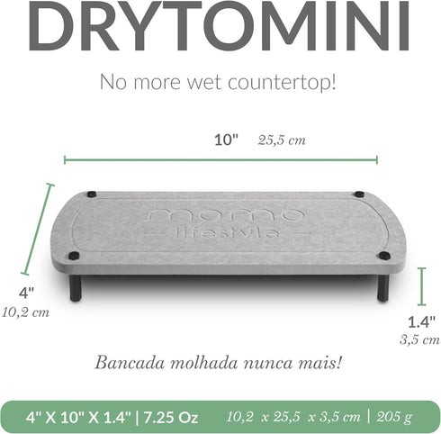 Bathroom Sink Fast Drying Stone Sink Caddy Drying Rack Accessory Organizer Diatomaceous Earth Bottle Drying Rack Dish Sponge Countertop Organizer Drytomini by Momo Lifestyle by Momo Lifestyle