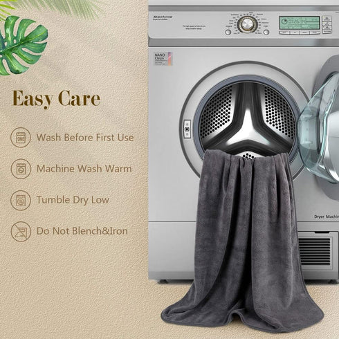 Orighty Microfiber Bath Towels Pack of 2 (27'' x 54'') - Soft, Highly Absorbent, Quick Drying for Body, Sport, Yoga,