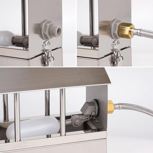 Automatic Chicken Waterer Stainless Steel Chicken Water Feeder Pigeon Water Dispenser with Float Valve Automatic