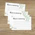 Giftideaworkshop 50 Greenery Share A Memory Cards for Celebration of Life, Birthday, Anniversary, Memorial, Funeral,