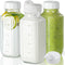 Syntic Glass Juice Bottles with Lids, 3 Pack Clear Glass Water Bottles