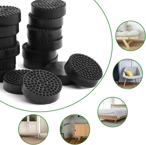 Yesland 30 Pack Rubber Pot Feet - Invisible Plant Risers 1.8 Inch Non-slip Solid Rubber for Patios, Decks, Gardens