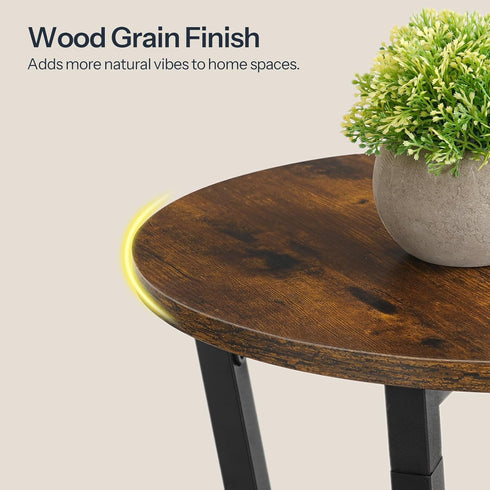 15.7", 2-Tier BF180BZ01 HOOBRO Round Side Table Sofa End Table, Small Storage Nightstand, for Small Spaces, Living Room