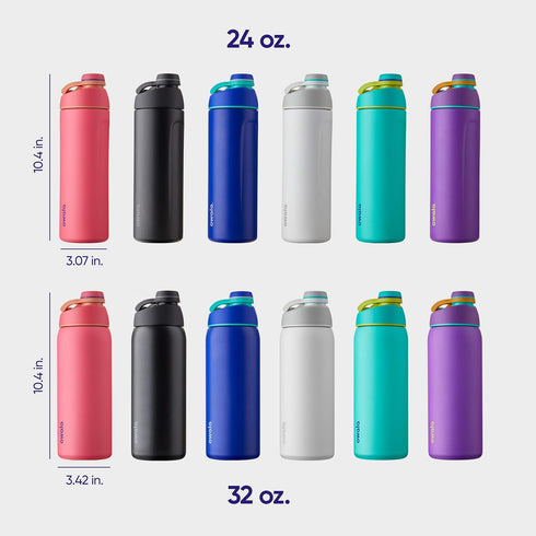 Owala Twist Insulated Stainless Steel Water Bottle, BPA-Free, 24-Ounce, Shy Marshmallow for Sports