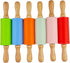 Miokun 6 Pack (6 (9 Inch) Small Rolling Pin for Kids, Kids Rolling Pin for Home Kitchen colors)