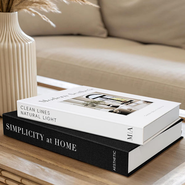 Braveriky Modern Decorative Books for Home Coffee Table Decor - Fake Books Storage