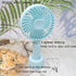 Honbay Handheld Rechargeable Fan, Portable USB Mini Fan with Base for Home, Office, Travel, Blue