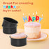 E-far 4 Inch Cake Pan Set of 3, Nonstick Stainless Steel Mini Round Pans for Baking Smash Cakes