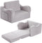 MOMCAYWEX Kids Sofa, 2-in-1 Flip-Out Foam Couch with Soft Sherpa Cover, Cozy