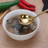GuDoQi Soup Ladle, 3 Pack Durable 304 Stainless Steel with Polished Titanium Plated Big Volume Soup Spoon, Kitchen