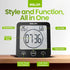 BALDR Digital Shower Clock with Timer - Black, Water-Resistant Countdown Timer Clock for Shower, Bathroom