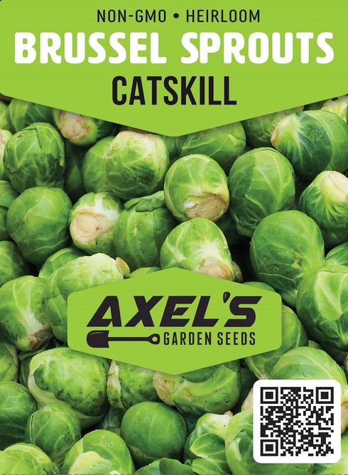 Axel's Garden Seeds Packets 1 Packet 250 Catskill Brussel Sprout Seeds for Planting Heirloom Non-GMO Brussel Sprout