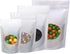 Double-Sided Matte/Glossy Color Stand-Up Pouch with Clear Round Window (100 Bags/Pack) (4" x 6.3", Glossy White)