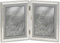 Lawrence Frames Verona Collection 5 x 7-Inch Metal Silver Hinged Double Picture Frame with Beads (11657D)
