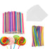 BEFORYOU 6 Inch Cake Pop Sticks Set, Pack of 300 with 100 Pieces Parcel Bags, Colorful Treat Sticks