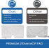Replacement Microfiber Steam Mop Pad Cleaning Pads - for Shark Steam Pocket Mop S3500 Series (White)