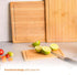 Pure Home Solutions Set, Bamboo Cutting Board Durable Wood Cutting Boards for Kitchen with Deep Juice Grooves