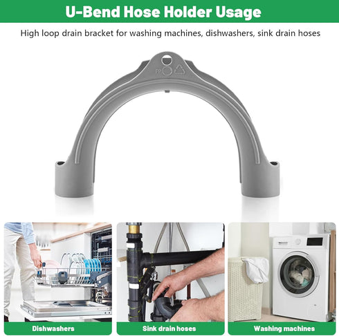 U Shape Washer Drain Hose Hook for Washing, Dishwashers, Sink Drain Hoses, Compatible with Samsung, GE