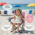 27 Emily Rose Kids Folding Beach Camp Chair with Cup Holder, Safety Lock & Matching Carry Case (Playful Hearts) Toddler