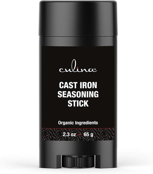 Culina Cast Iron Seasoning Stick, 100% Organic Ingredients for Non-stick Cooking & Restoring Cast Iron Cookware