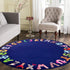 Mishareal Round Kids Play Rug, ABC Rugs for Kids, Toddlers and Baby, Nursery Area Rug Soft Crawling Play Mat, Non Slip
