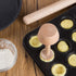 Tart Tamper Pastry Tamper Mold, Double Side Wooden Egg Tart Pusher for Kitchen Party Baking Tools