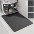LIMNUO Coffee Maker Mat for Countertops, Backed Absorbent Dish Drying Mat for Kitchen (16"x24", Grey)