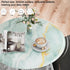 Fleecy day 17.5 17.5 26 Folding TV Trays, Round Tray Table, Small Foldable Table with Light Weight, Portable Dinner
