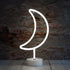 Neon Moon Lights, LED Moon Decor Neon Signs Art Decorations Crescent Night Lights Lamp for Party Supplies, Children Kids Girls Gift-Moon with Holder Base(White) by Vicila