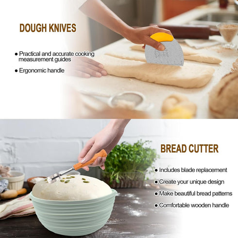 Silicone Banneton Bread Proofing Basket Oval | Sourdough Starter Kit for Homemade Essentials