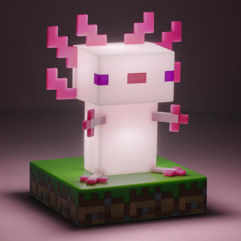 Minecraft Officially Licensed Axolotl Free Standing Desk Light, Gaming Room Decor and Merchandise for Boys and Girls