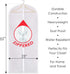 SteadMax Zippered Garment Bag, Large 53 x 23 inches, Dress Bag for Gowns, Suits, Jackets, Water Repellent, Clear (1