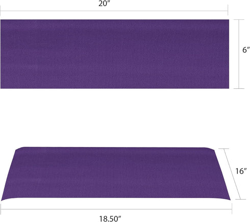 18.5"W 16"D, Casual Home Director Chair Canvas, x Purple