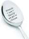 Friends are Family Friendship Day Spoon, Quotes Engraved Reunion Presentation, 7 Inches Stainless Steel Gift
