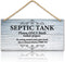 TOARTI Bathroom Quote Wood Sign, 12.5x25cm, Hanging Wall Art for Septic Tank Toilet Notes