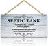 TOARTI Bathroom Quote Wood Sign, 12.5x25cm, Hanging Wall Art for Septic Tank Toilet Notes