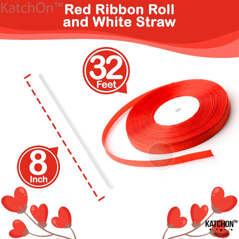 KatchOn I Love You Balloons Set, 18 Inch, Pack of 18, Foil Red Heart Balloons for Valentine's Day Decorations