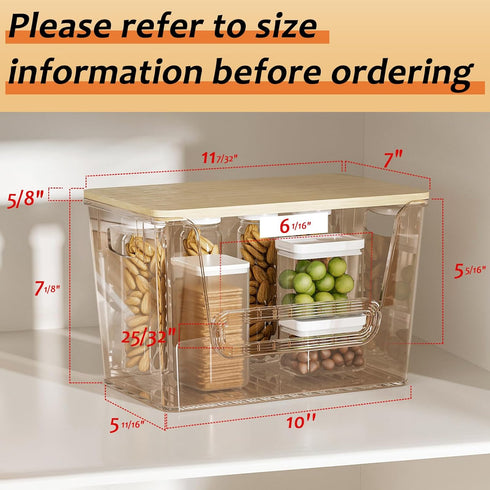 2 Set 4-13 (11-7/32"L*7" W*7-1/8"H) Delamu Pantry Organizers and Storage, Trash Bag Holder Under Sink Organizer for Gal