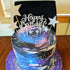 Allazone 1 PCS 'HAPPY BIRTHDAY' Cake Topper & 7 PCS Pentacle Stars Cake Toppers Decoration, Silver