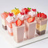 50 Pack 3 oz TOFLEN Square Mini Dessert Cups with Spoons Clear Plastic Dessert Shooter Cups for for Party, Yogurt