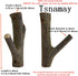 4Pcs 2cm-3cm Real Wood Tree Branch Wall Hook, Farmhouse Rustic Decorative Wooden with Bark Trunk Thickness with Screw