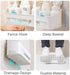 Suction Cup Shower Organizer Basket, Plastic Bath Shelf with Strong Suction Power, Waterproof, Reusable Caddy for