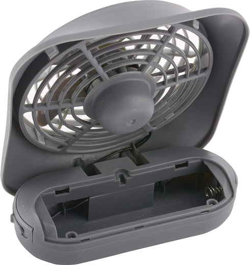Treva 5 Inch Battery Powered Fan - Portable Desk Fan with Compact Folding & Tilt Design, Dark Blue
